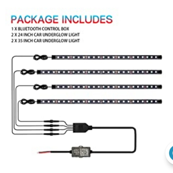 Car Underglow Lights, 4Pcs Multicolor Bluetooth Music Chasing Kit App Control - Picture 11 of 13